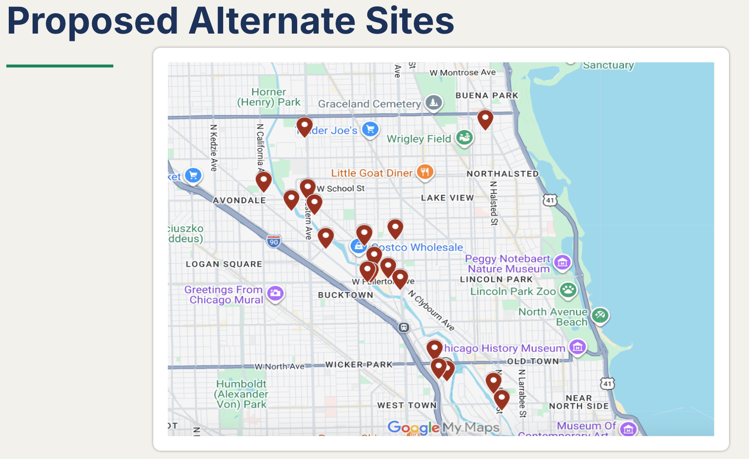 14 Proposed Alternative Sites Overlay